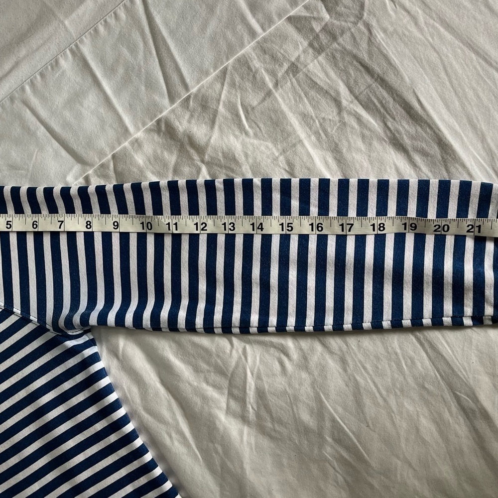 Lilly Pulitzer Half Zip Popover Navy/White/Mellon Striped Pullover Top Sz Sm EUC - Picture 13 of 13